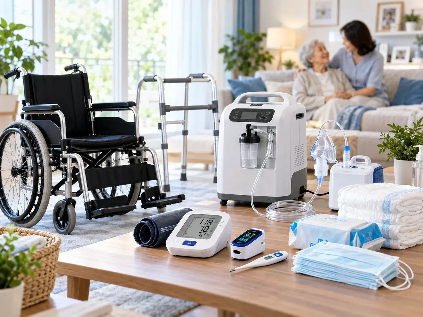 Caregiver with elderly patient