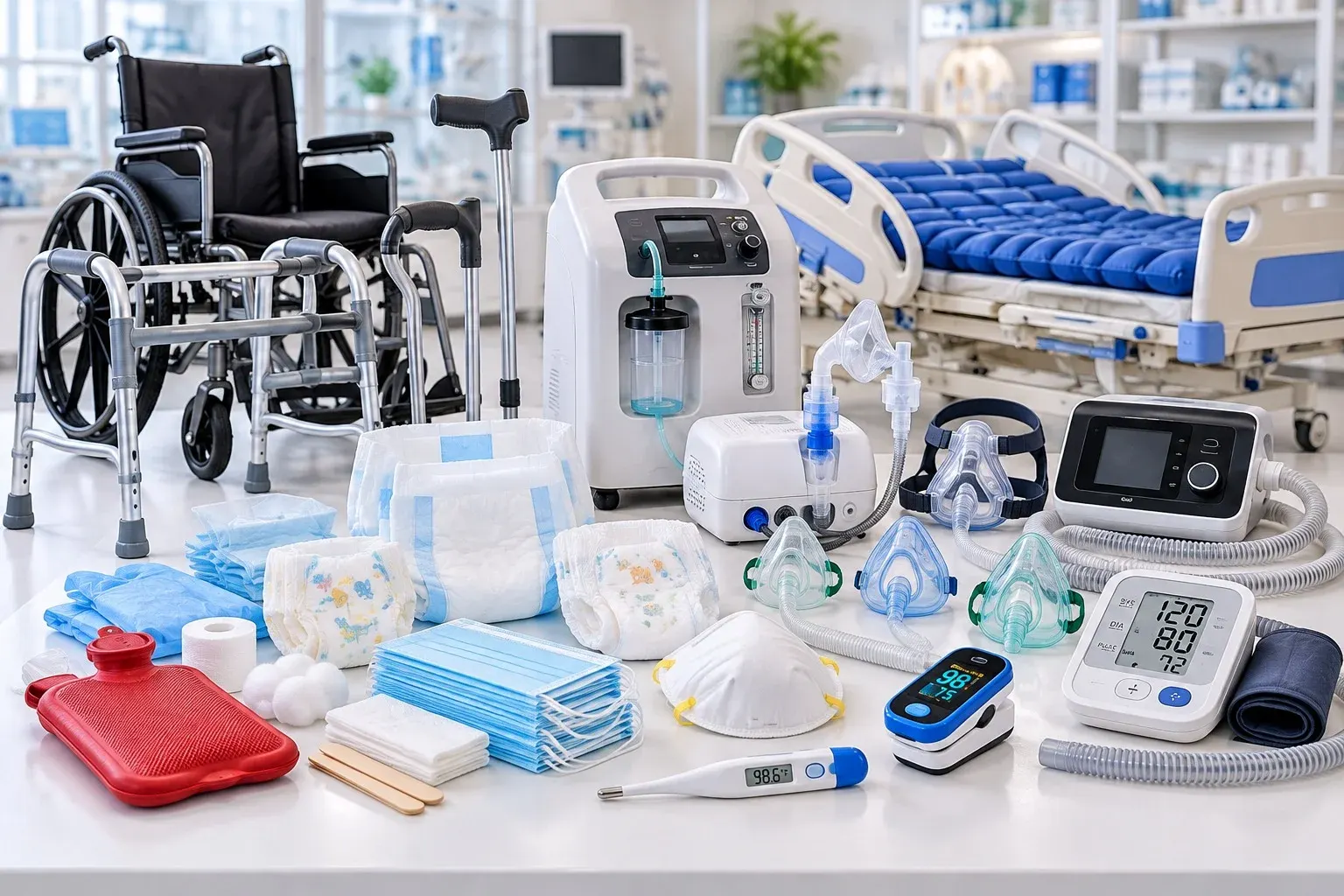Home healthcare nurse with patient