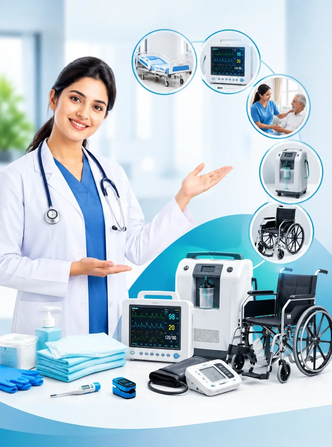 Care Tech Medical Solutions team with medical equipment